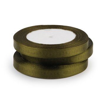 Стрічка атлас 1 см, Olive Green #61 4762 фото