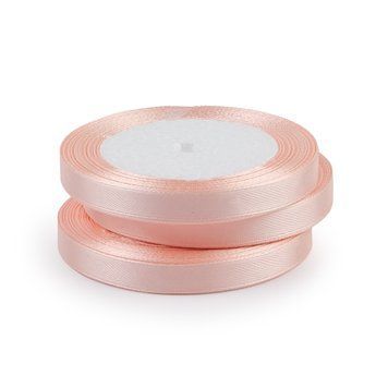 Стрічка атлас 1 см, Peach Pink #06 4751 фото