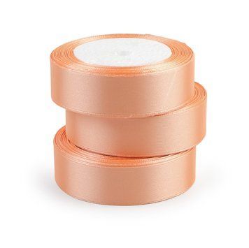 Стрічка атлас 2.5 см, Deep Peach №124 4514 фото