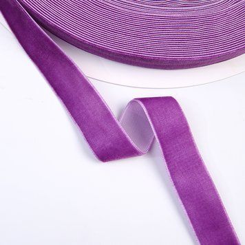 Стрічка оксамит 1 см 079 Purple 4765 фото