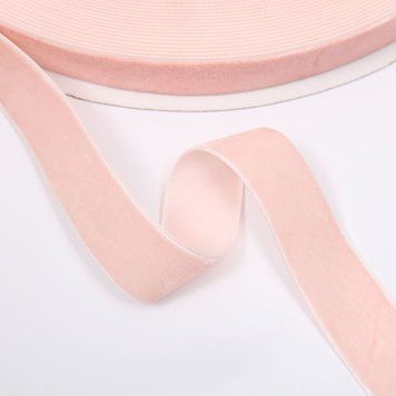 Стрічка оксамит 1 см 08 Icy Pink 4775 фото
