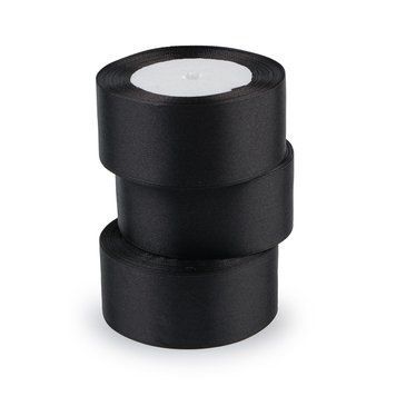 Стрічка атлас 3.8 см, Black #39 4743 фото